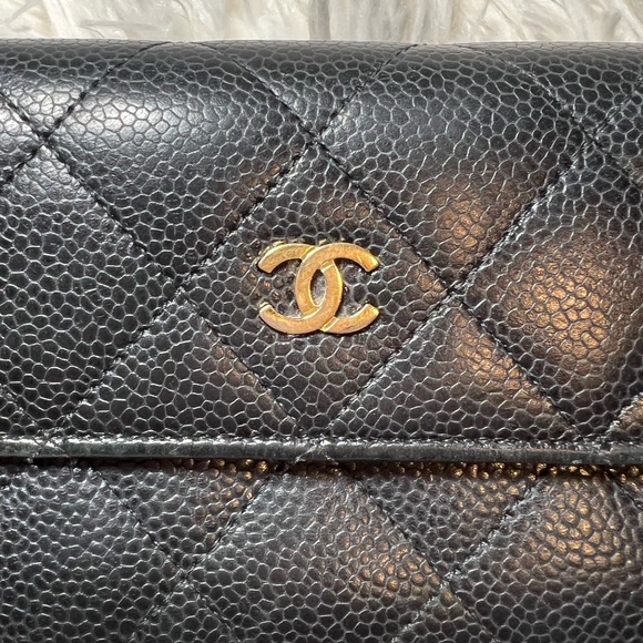 Chanel Caviar Quilted Large Gusset Flap Wallet Black - Picture 12 of 12